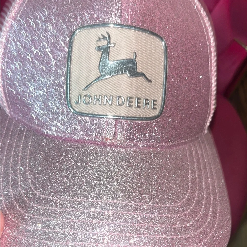 John Deere Sparkle Pink Hat